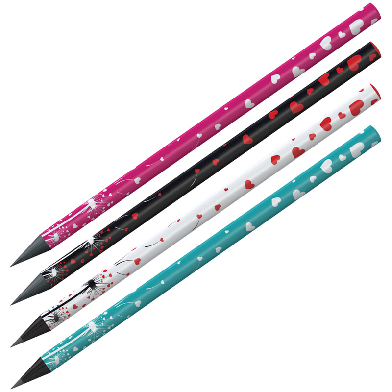 Карандаш ч/гр HB Berlingo Riddle с рис б/ластика