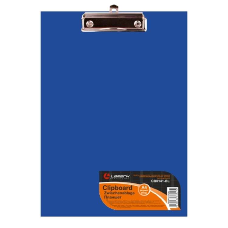 Папка-планшет А4 одинарный Lamark синий PVC
