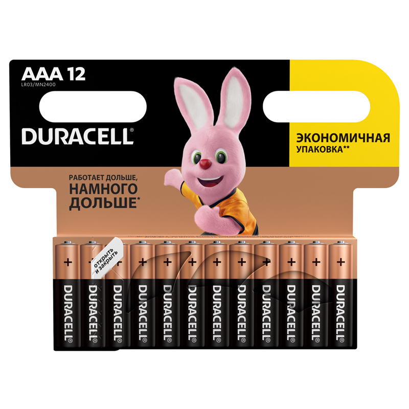 Батарейка AAA мизинч Duracell Basic 1.5V алкалиновая (1 ШТУКА)