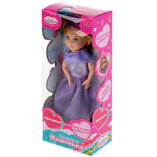 Кукла Карапуз Машенька 15см Принцесса в фиолетовом платье, гнутся руки и ноги