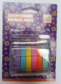 Творч Скотч для декора 6шт Радуга 8*5мм