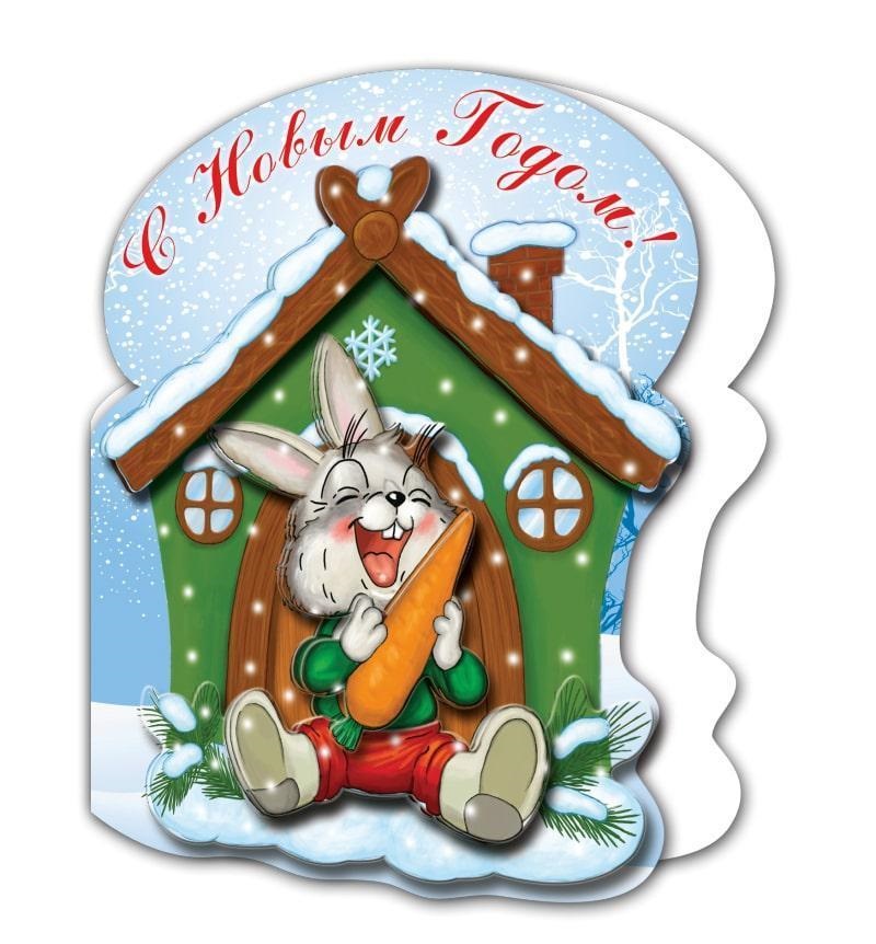 АКЦИЯ19 Творч Открытка - набор Веселый зайчик