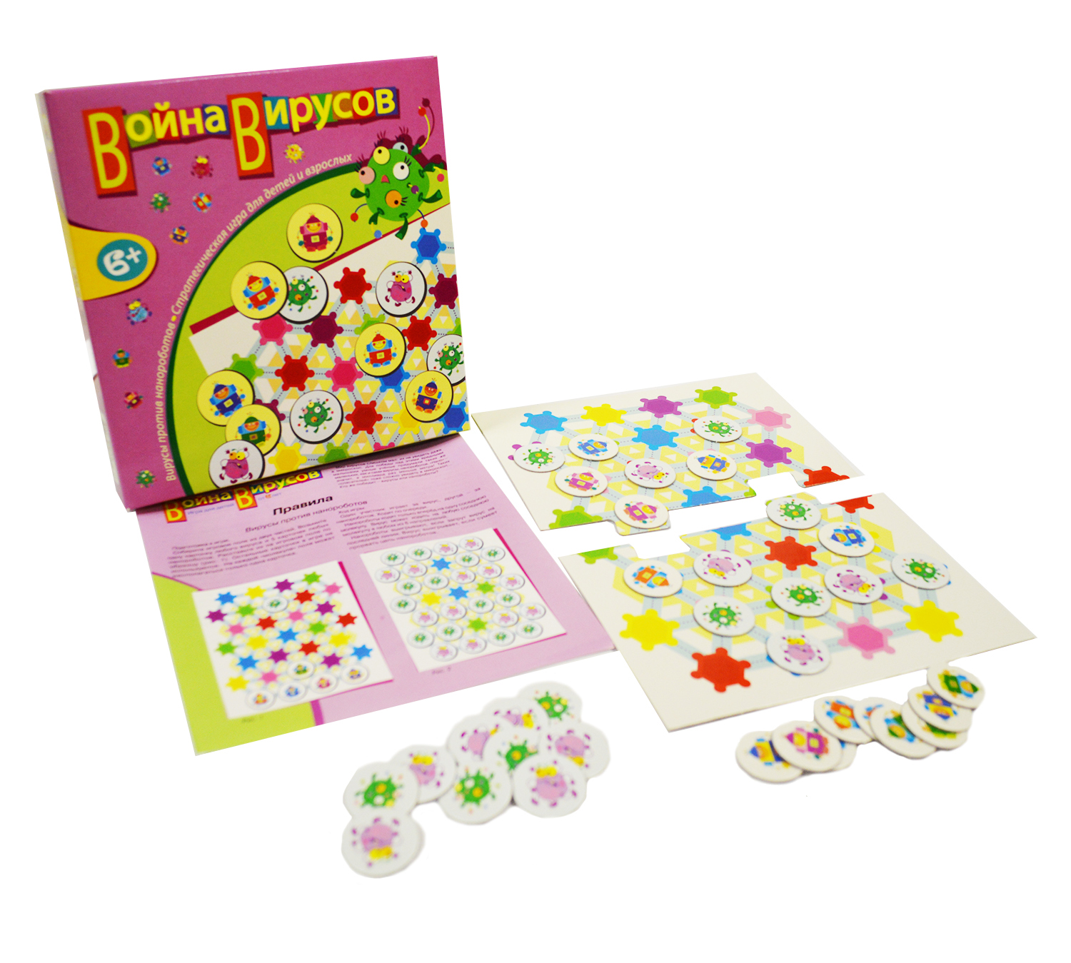 АКЦИЯ19 Игр Настольная Игротека. Война вирусов: Игра-головоломка