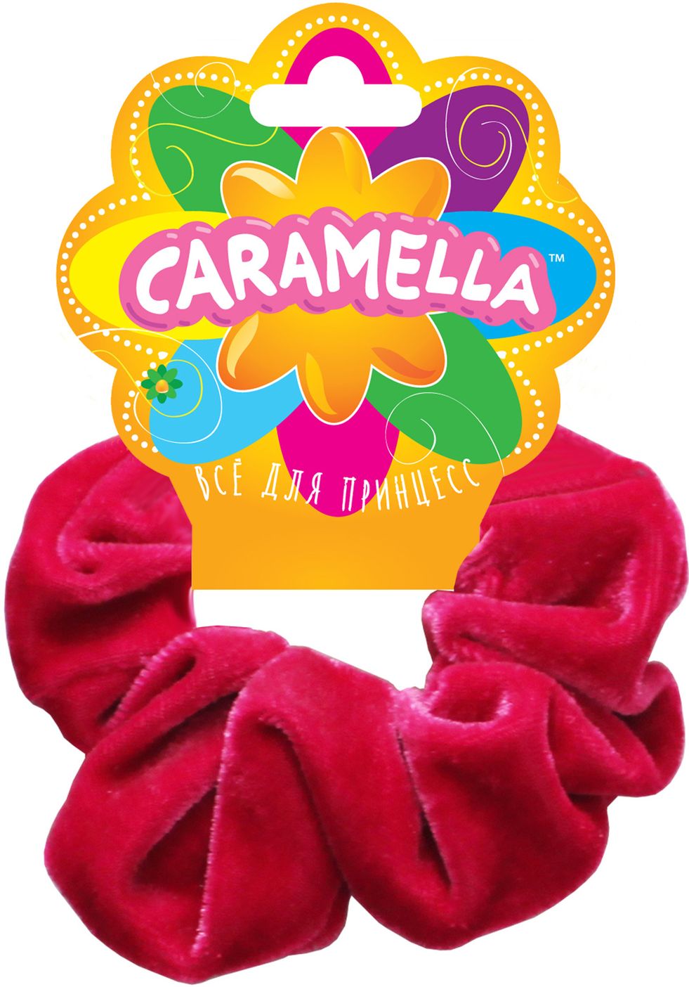 АКЦИЯ19 Игр Резинка для волос Caramella объемная ярко-розов.