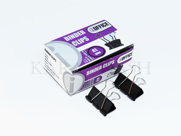 Зажим для бумаг 41мм черный (1шт)