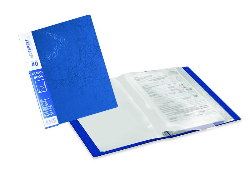 Папка-файл А4 40л EC Premier синяя 20мм 600мк