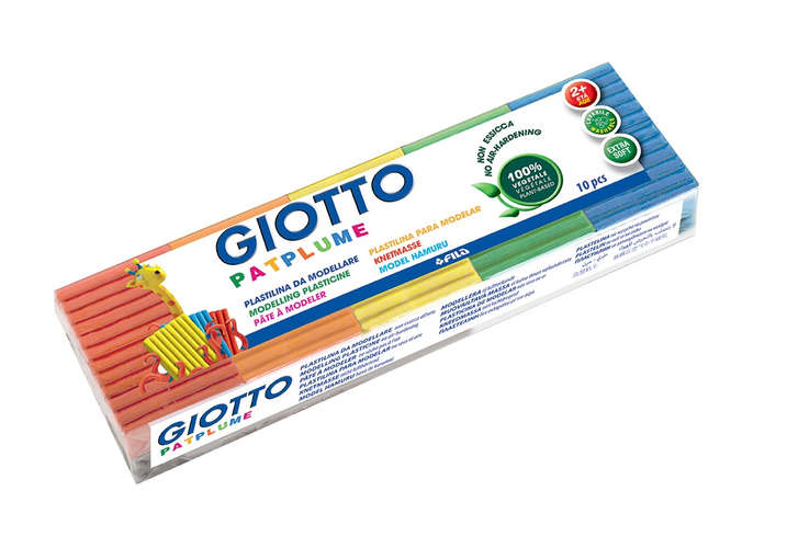 Пластилин 10 цв Giotto Patplume 50гр