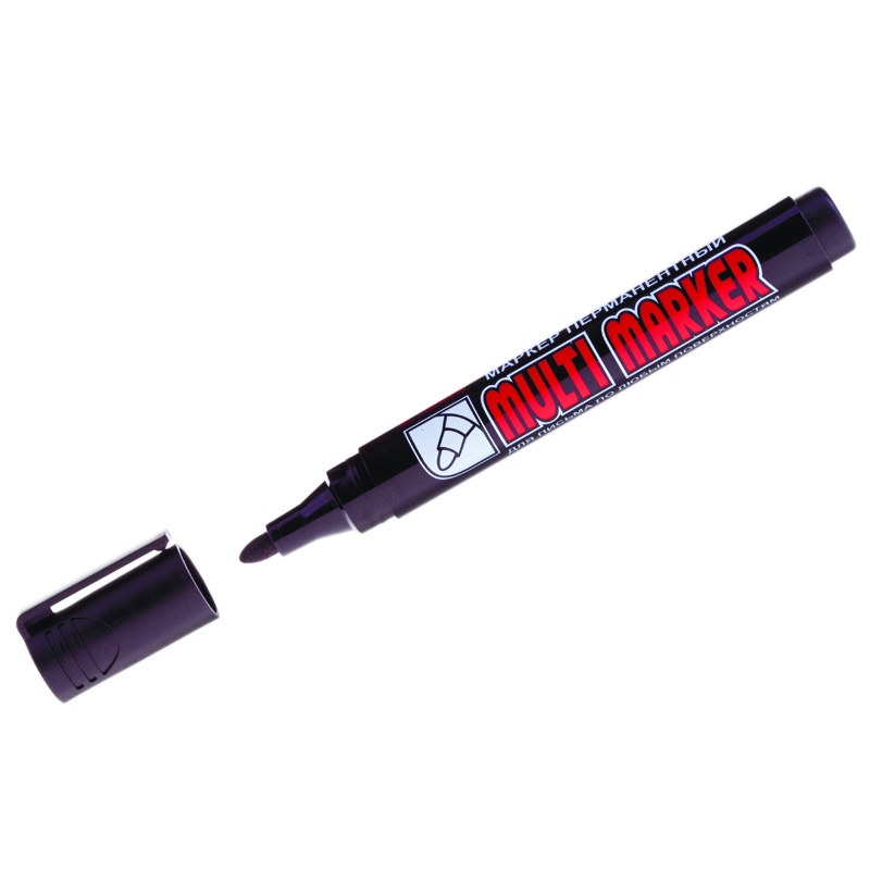 Маркер перм. черный кругл 3мм