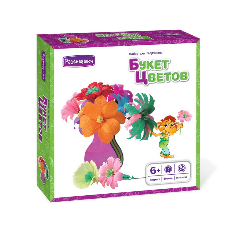 Творч Весенний букет (крепирован. бумага)