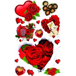 Наклейки для стен Я тебя люблю (двойная) 62х38 см.