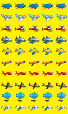 Наклейки НМ-007735 Самолеты лак