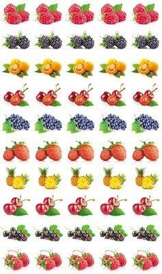 Наклейки НМ-007737 Ягоды на белом