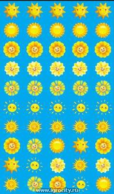 Наклейки НМ-007749 Солнышки на голубом лак