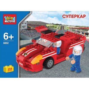 АКЦИЯ19 Игр Конструктор Суперкар 254 дет. пластмас.