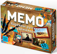 Игра Настольная Мемо Картины русских художников 50 карточек
