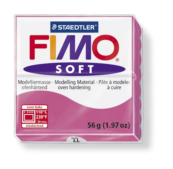 Творч Пластик запекаемый Fimo Soft 57гр малиновый