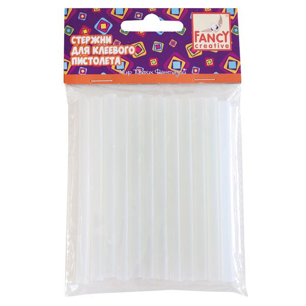 Творч Клеевые патроны д/пистолета 12шт (стержни) 10*0,7мм