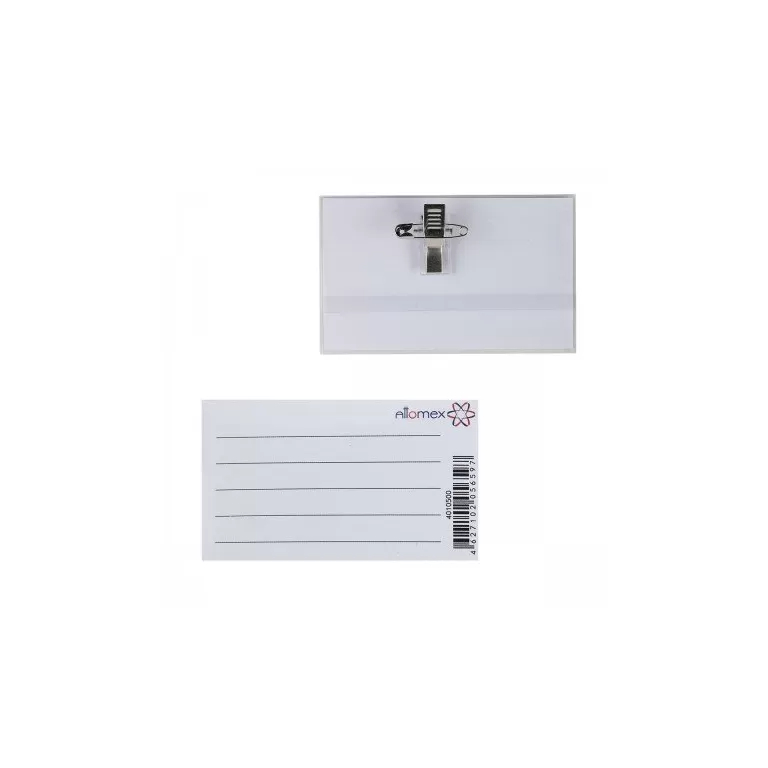 Бэйдж гориз на клипсе 55*90 Attomex булавка