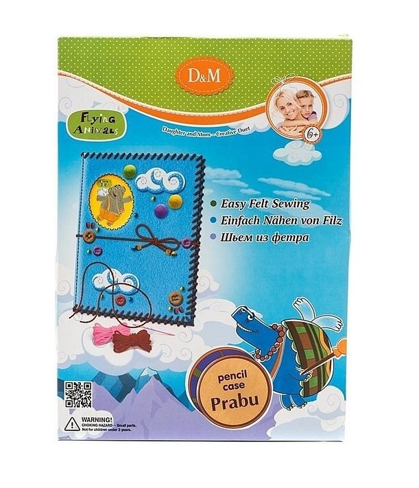 Творч Шьем папку-пенал Прабу Летающие звери pencil case Prabu
