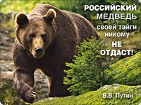 Магнит 51.51.906 Российский медведб своей тайги никому не отдаст! Путин