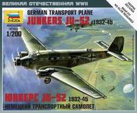 Сборная модель Немецкий транспортный самолет Юнкерс JU-52 1932-45 1/200