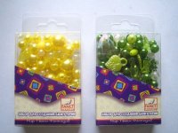 Творч Бусины пластиковые Ассорти-2 30 гр. d=6-10мм. перламут. круглые и фиг