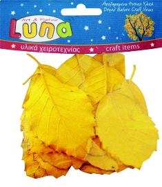 Творч Сухоцветы Листья желтые 12шт