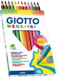 Карандаши цветные 12 цв Giotto Mega Tri утолщен.