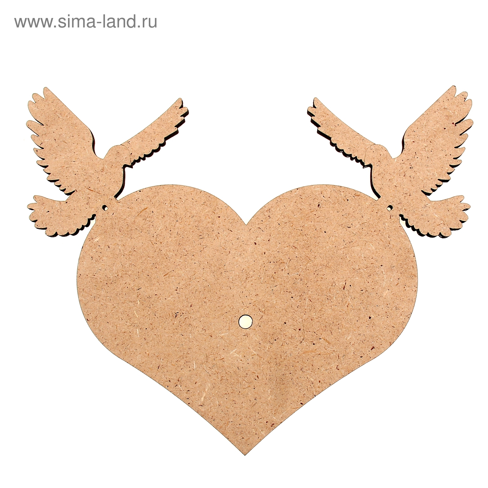 Заготовки из дерева сердечко с голубями