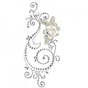 Творч Наклейки из бусин Say it in Crystals and Pearls Flower