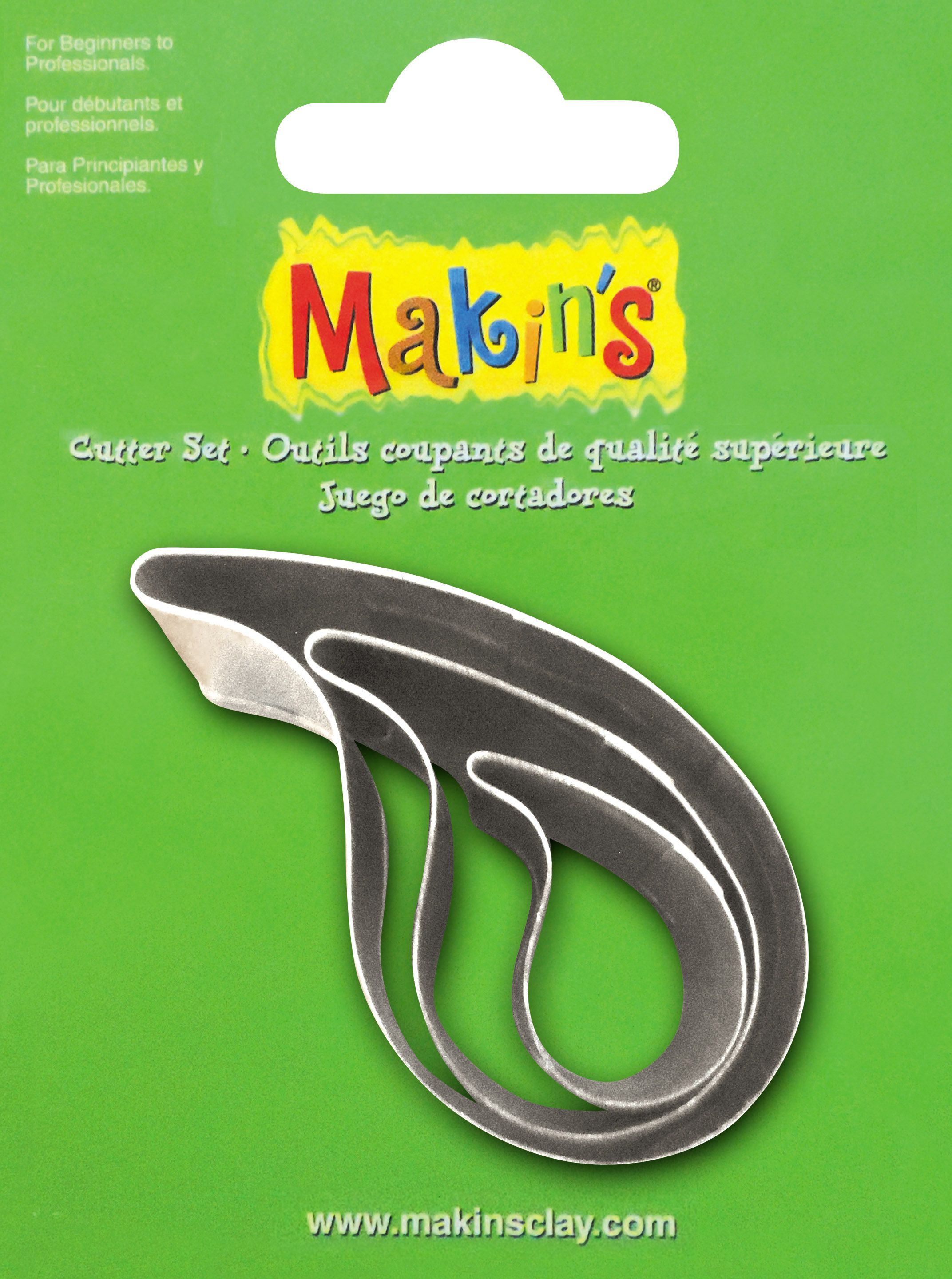 Творч Инструменты для глины Набор каттеров Капля воды 3шт мал