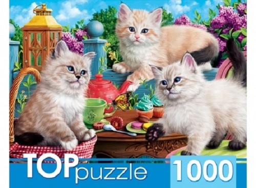 Пазл 1000 Toppuzzle Котята и чаепитие