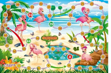 Игра Настольная Розовый фламинго (ходилка)