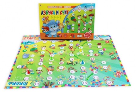 Игра Настольная Азбука и счёт (ходилка)