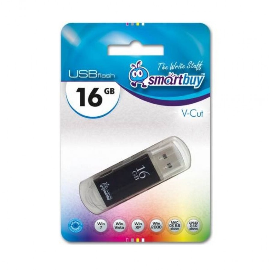 Флэш-карта USB 16GB 2.0 Smart Buy черная