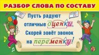 Шпаргалка-карточка Разбор слова по составу