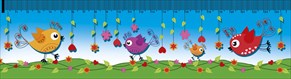 Закладка-линейка Птички+ метрич система мер