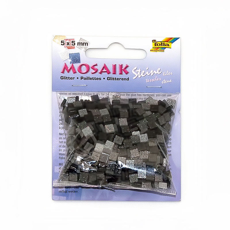 Творч Мозаика тонированная с блестками Оттенки серого 5х5мм 700шт