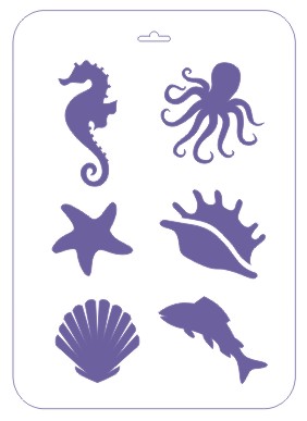 Творч Трафарет 22*31 Морские обитатели