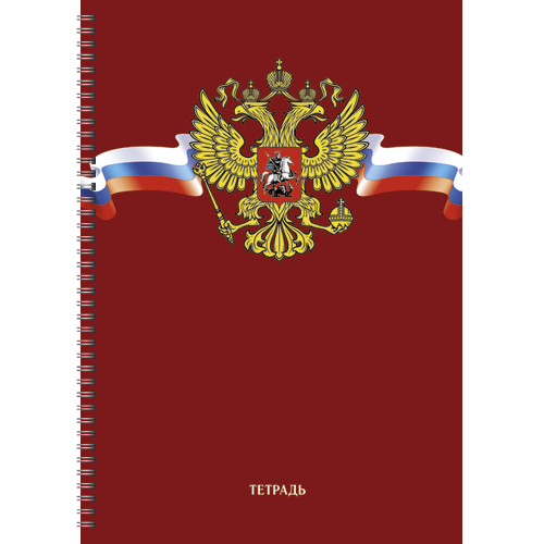 Тетрадь А4 60л кл спир Государственная символика 1