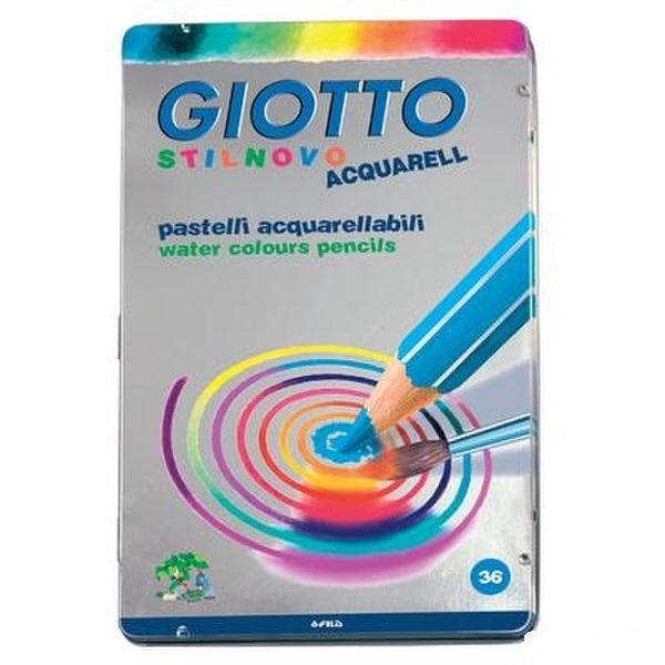 Карандаши цветные 36 цв акварел Giotto мет/уп