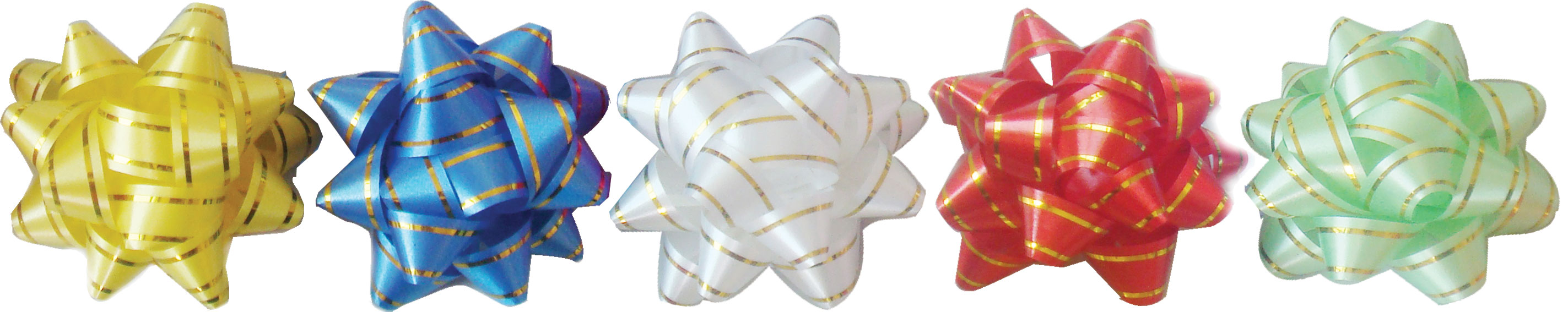 Праз Бант самокл. Звезда 60мм с полосками  ассорти ПОШТУЧНО