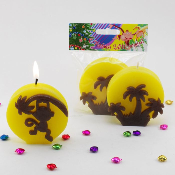 НГ Свеча Год обезьяны Банановый закат