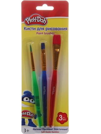 Кисти 3шт Play-Doh (синтетика № 3,6,14)