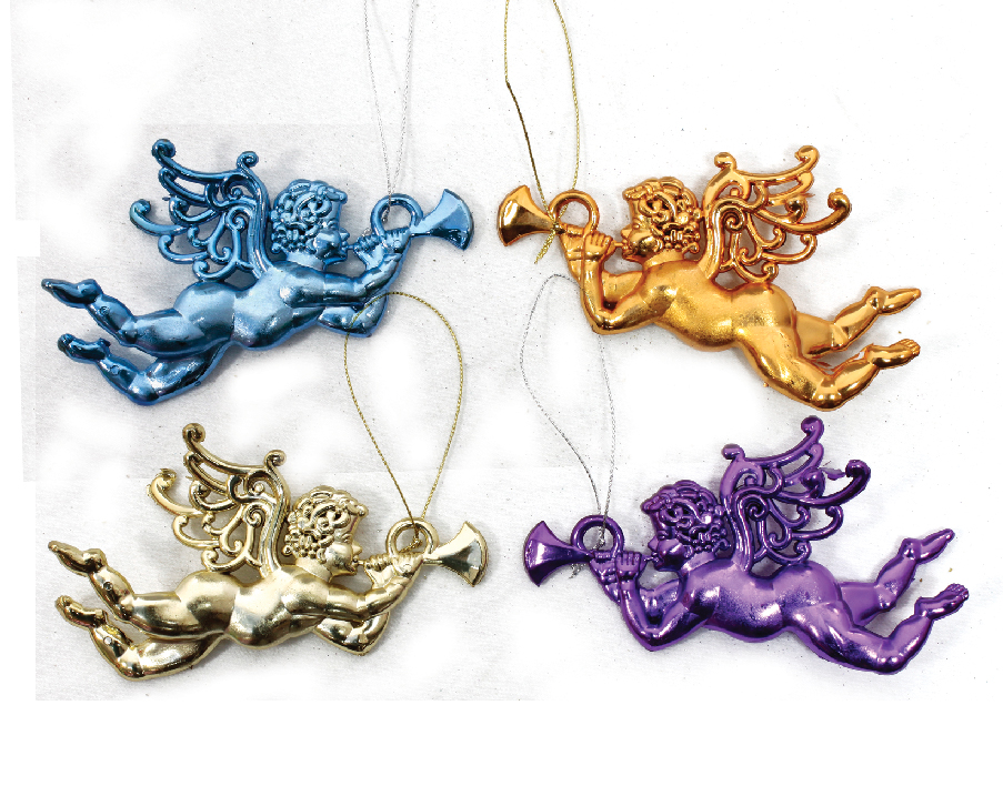 НГ Украшение елочное Ангел узорный 13,5х8см