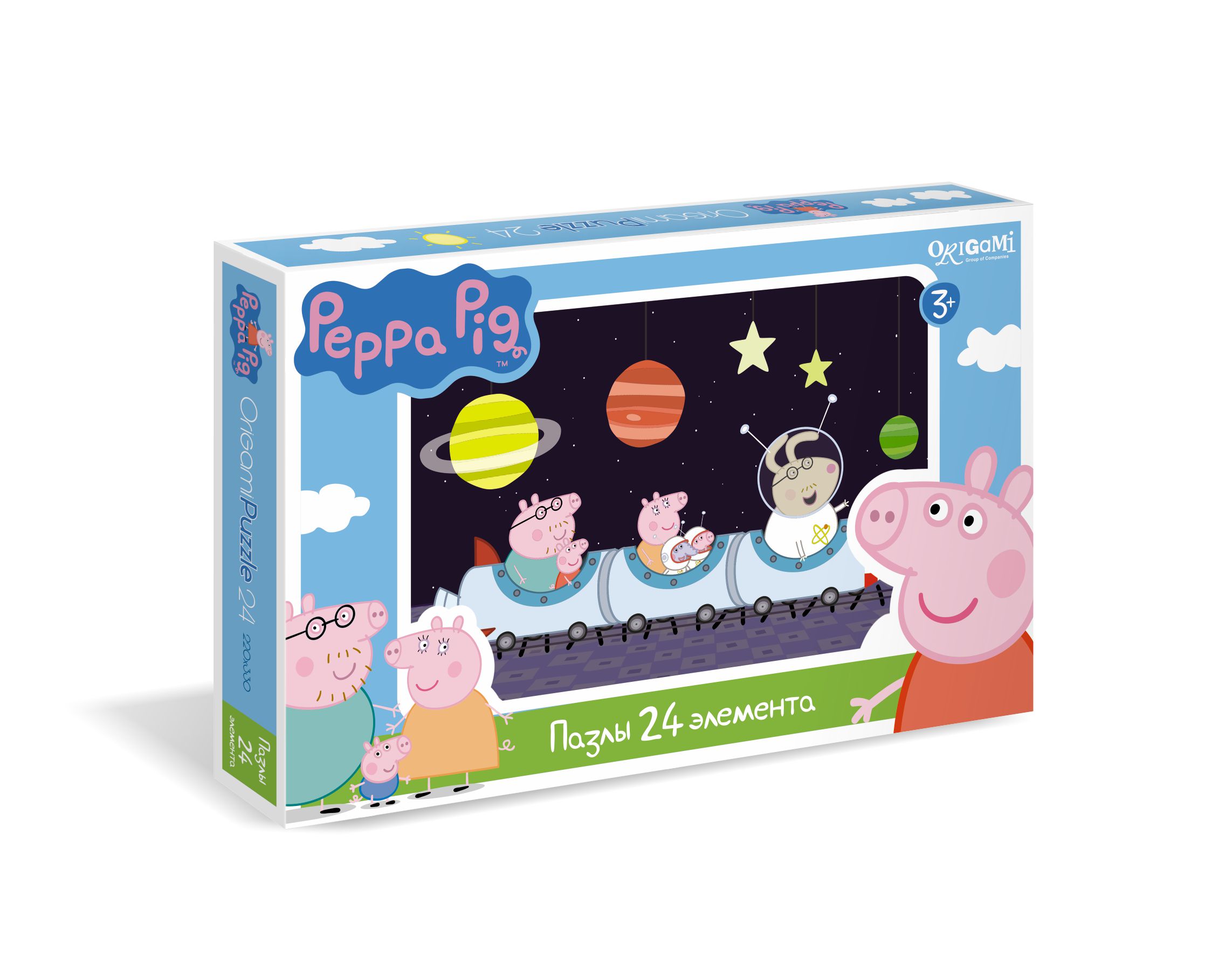 Пазл 24 Origami Maxi 01568 Peppa Pig Полет в космос