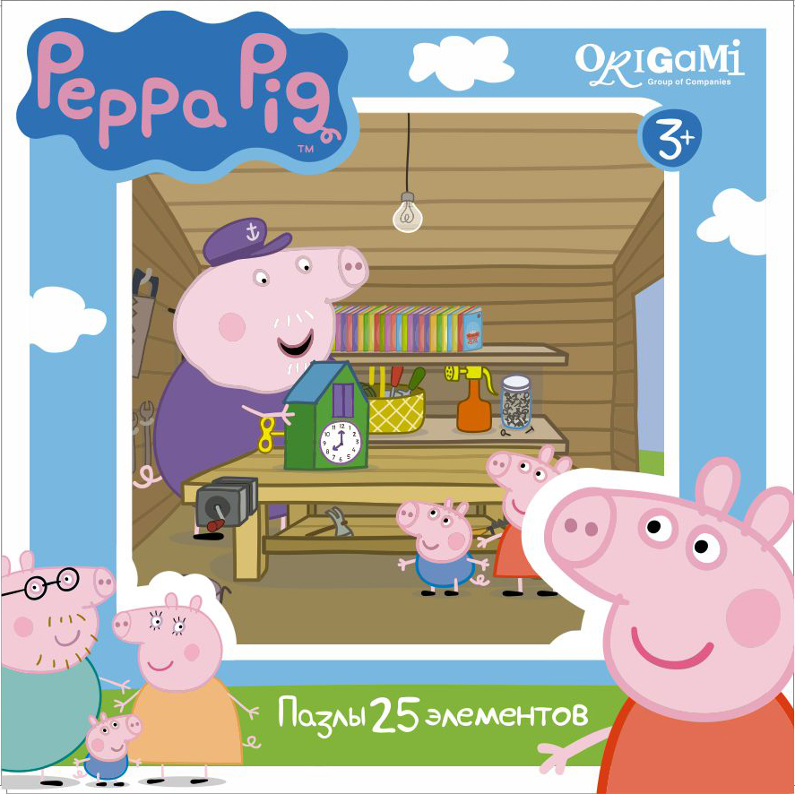 Пазл 25 Origami 01580 Peppa Pig. Мастерская