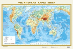 Карта Физическая карта мира 1:40 000000