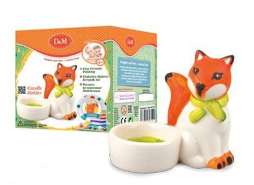 Творч Роспись по керамике Подсвечник Лиса