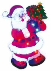 НГ Светодиодное Панно Дед Мороз с елочкой 35 двухцв. LED (внутри помещения)